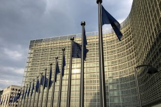 The Berlaymont building in Brussels, headquarters of the European Commission