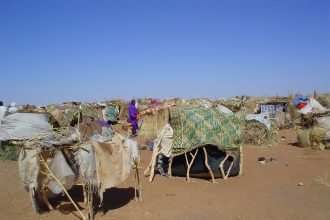 A camp for internally displaced people in Darfur, Sudan