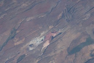 The East African Rift Valley in Kenya photographed from the International Space Station