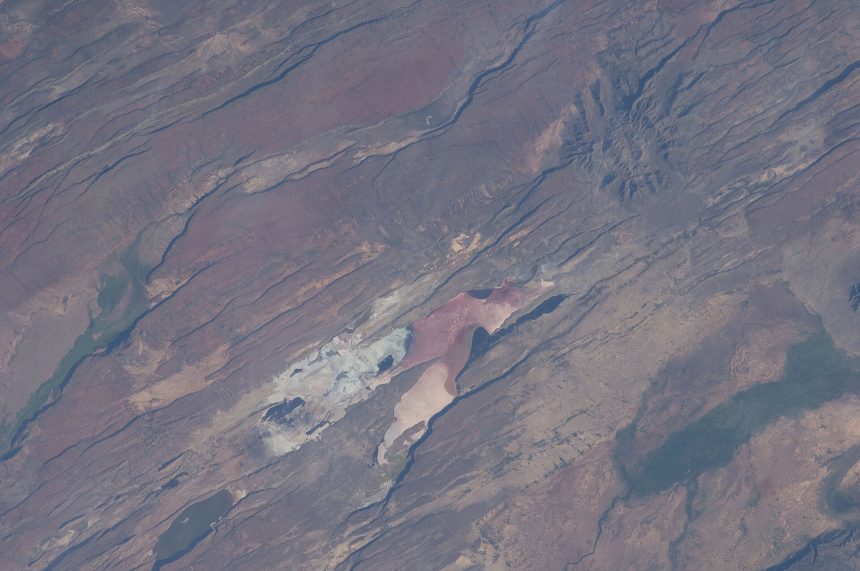 The East African Rift Valley in Kenya photographed from the International Space Station